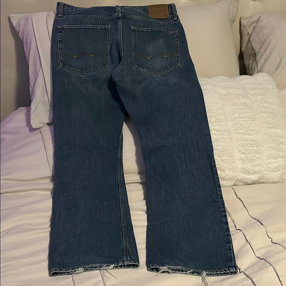 American Eagle Outfitters Men's Relaxed fit Blue Jeans - Picture 4 of 8